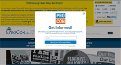 Desktop Screenshot of abortion.procon.org