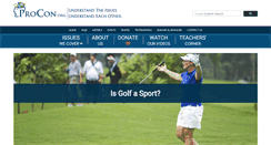 Desktop Screenshot of golf.procon.org