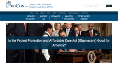 Desktop Screenshot of healthcarereform.procon.org