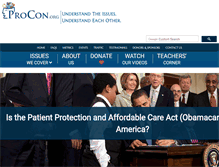 Tablet Screenshot of healthcarereform.procon.org