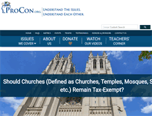 Tablet Screenshot of churchesandtaxes.procon.org