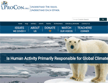 Tablet Screenshot of climatechange.procon.org