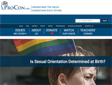 Tablet Screenshot of borngay.procon.org