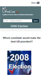 Mobile Screenshot of 2008election.procon.org