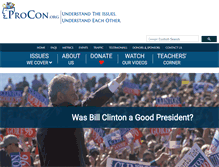 Tablet Screenshot of clinton.procon.org