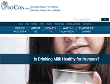 Tablet Screenshot of milk.procon.org