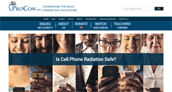 Desktop Screenshot of cellphones.procon.org
